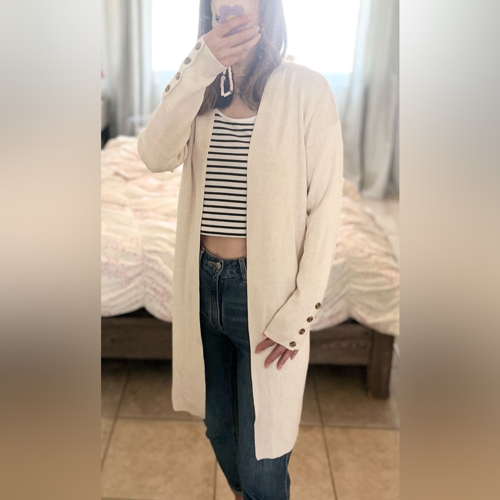New! Banana Republic long cardigan in cream